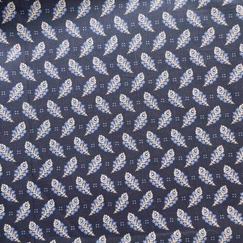 Feather 80S Like Liberty Cotton Poplin Fabric For Kids Baby Sewing Cloth Dresses Skirt DIY Half Meter Long-staple Cotton 0.5M