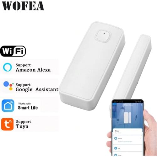 Tuya Smart Wifi Door Sensor Open / Close Detector App Notification Battery Operated Support Alexa Google Home No Need Hub