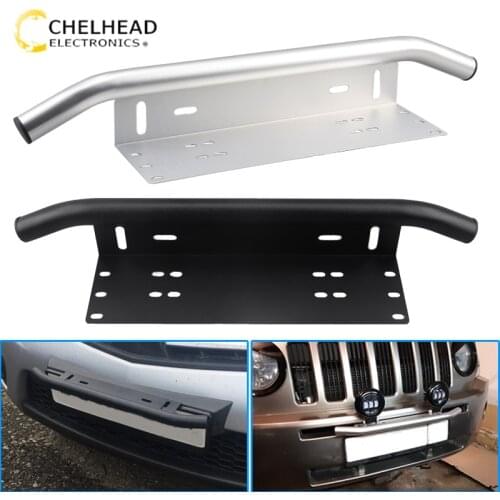 Universal license plate frame off road accessories front frame for car numbers light bar mount bumper holder brackets