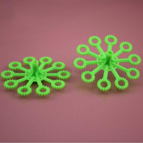 10pcs free shipping 68mm green bubble head blowing machine childrens kit assembly toy accessories