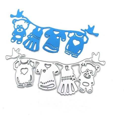 Julyarts Hang Clothes Out Dies Scrapbooking Nouveau Arrivage 2021 Mold DIY scrapbooking for Children Home Creative Decoration