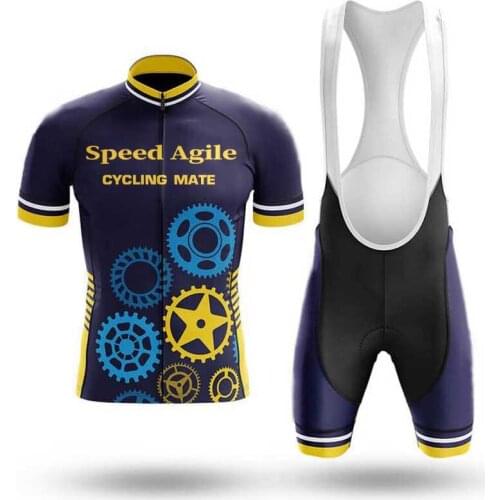 Funny Bike Wear Cycling Jersey Sets Mens Summer Breathable Bicycle Clothing MTB Suit Team Racing Uniform Bib Pants Short Sleeve