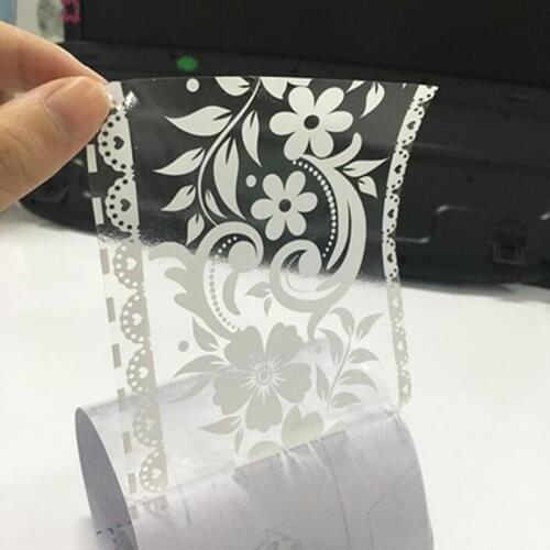 Bathroom Mirror Decorative Crown White Lace Transparent Detachable Wallpaper Border Shop Display Window Sticker