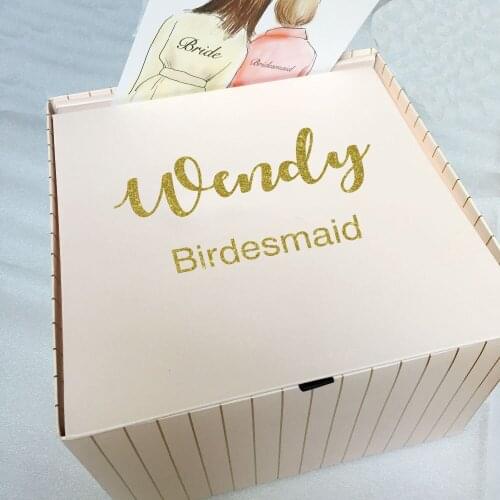 1pcs lot Custom Folding Birthday Anniversary New Year Valentines Day Gifts Boxes Personalized Wedding Bridesmaid gift box