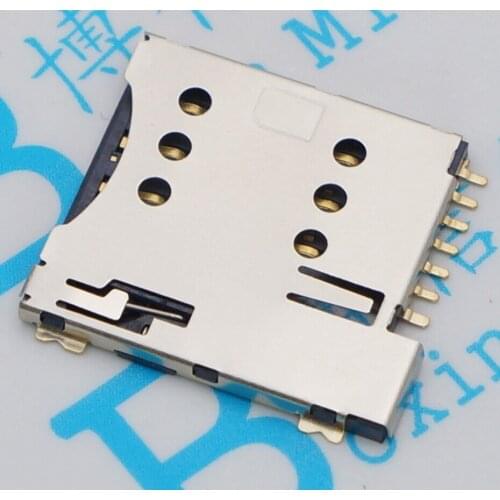 7P self-elastic MICRO SIM card holder 7P MICRO SIM card holder 1.35 high self-elastic type with switch