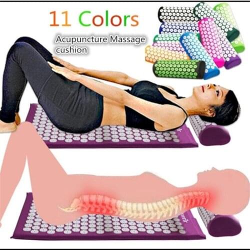 Massager Cushion Acupuncture Sets Relieve Stress Back Pain Acupressure Mat/Pillow Massage Mat Rose Spike Massage and Relaxation