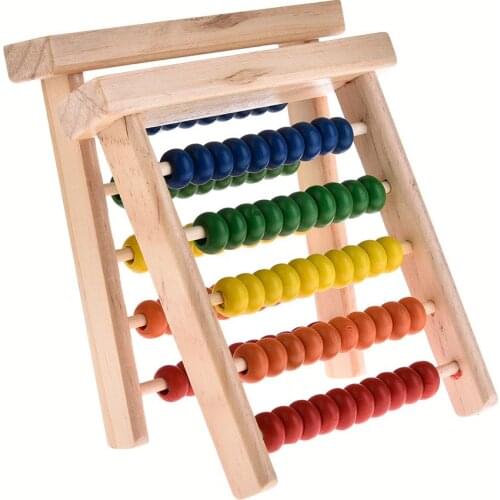 Mini Wooden Abacus Children Early Math Learning Toy Numbers Counting Calculating Beads Abacus Montessori Educational Toy