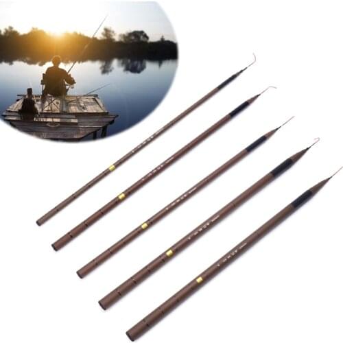 Hot Sale Fishing Rod Ultralight Pole Super Hard Telescopic Carbon Fiber Rod 2.7-6.3m