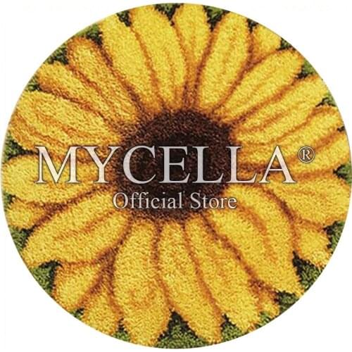 Sunflower Carpet embroidery 3D Latch Hook Rug Kits DIY Needlework Crocheting Rug Yarn Cushion Mat Decor Embroidery Carpet