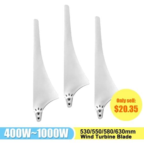 Wind Power Generatore Blade 530mm 550mm 580mm 630mm High Strength Nylon Blades Horizontal 400W-1000W DIY For Wind Trubine