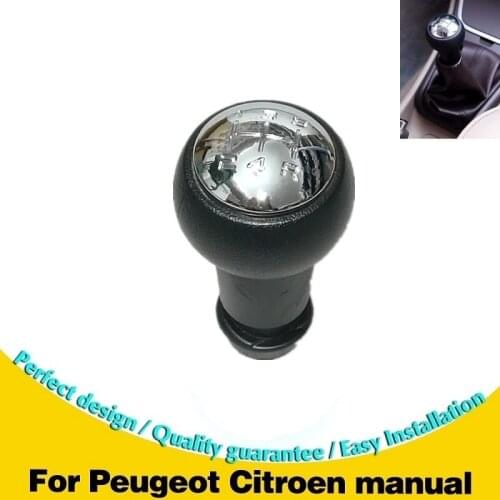 MT Gear Shift Knob 5 Speed Head Handball Case For Peugeot 206 207 307 308 408 508 2008 301 Citroen C2 C3 C4L C5 Picasso