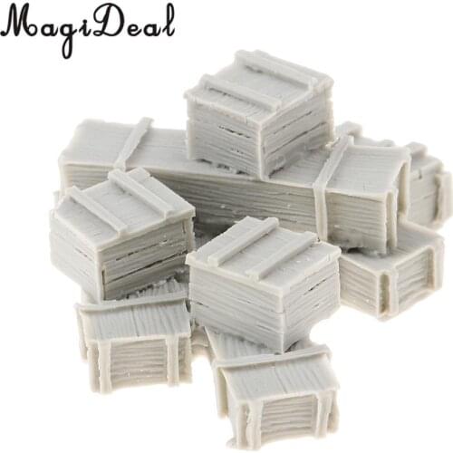 MagiDeal 1/35 Scale Resin Figure Kit 8 Boxes Miniature War Game Soldier Army Accessory Unpainted Landscape Scene Toys
