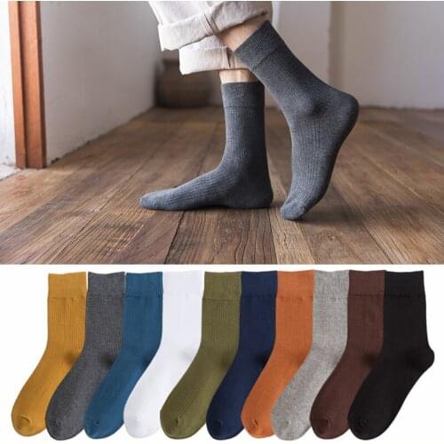 10 Pairs Mens SocksWhite High Socks Cotton Gifts for Men Business Colored Socks Harajuku Style Green Socks in Bulk
