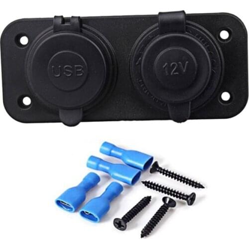 New Dual USB Car Cigarette Lighter Socket Splitter 12V Charger Power Adapter Outlet Car Accessories Wholesale Quick Delivery