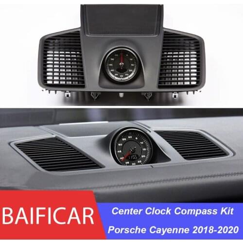 Baificar Brand New Center Clock Compass Cover Panel Kit With Wire Harness For Porsche Cayenne 2018-2020 Stopwatch Modification