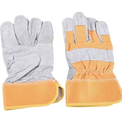 Welding Work Gloves Cowhide Leather Men Working Welding Safety Protective Garden Sports MOTO Driver Wear-resisting Gloves