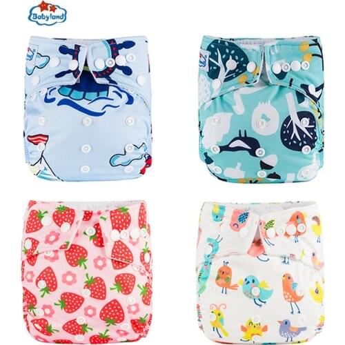 Diapers Ecological 8pcs Washable Diapers Children Printed Nappies Babyland Molfix Baby Pocket Diapers Manufacturer Nappy Pants