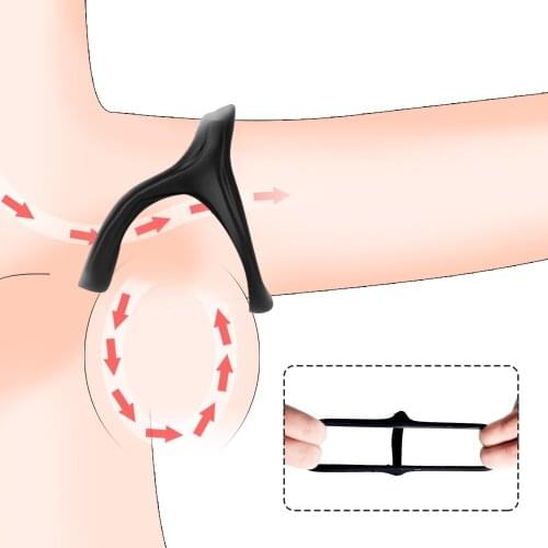 Sexual Toys Safe Silicone Male Rings Double Cock Ring Delay Premature Ejaculation Penis Lock Rings Adult Sex Toys For Men