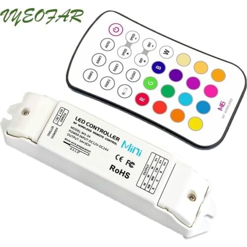 New Led RGB strip Controller 12V 24V Input 3Ax3CH 9A Output RF Remote Wireless Touch Panel String Control