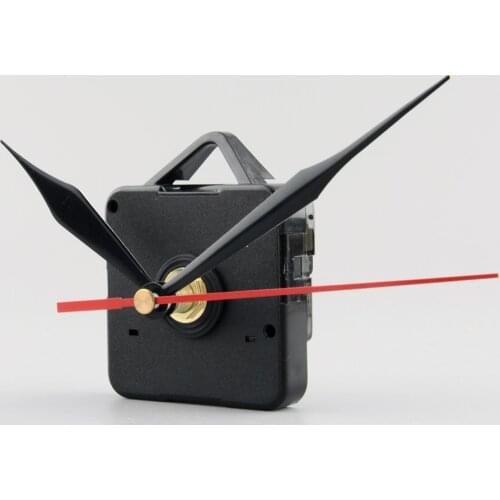 1 Set Silent large wall Clock Quartz Movement Mechanism Black and Red Hands Repair Kit Tool Set With Hook Saat Drop Shipping