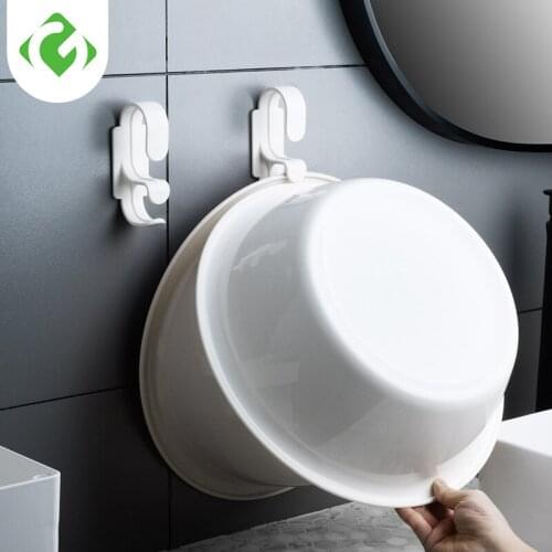 1PC Multifunction Kitchen Bathroom Rack Basin Storage Rack Sucker Washbasin Holder Hook Bathroom Seamless Tracery Hook GUANYAO
