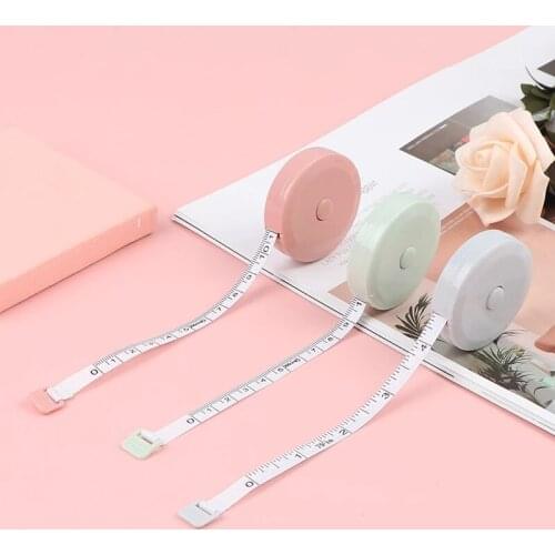 1pc 150cm / 60" tape measure portable automatic retractable child height ruler cm inch tape measure mini plastic soft ruler