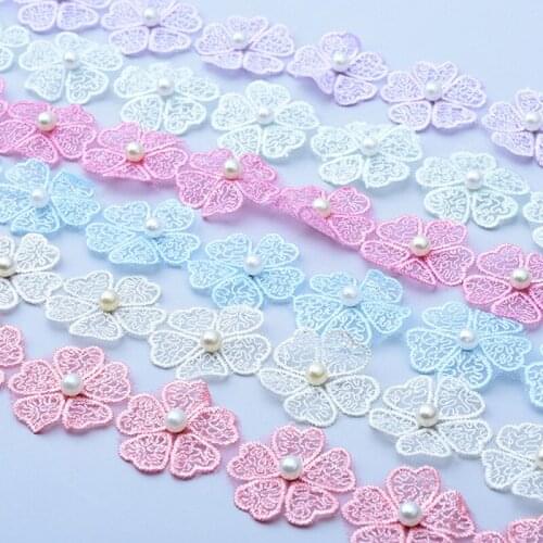 1Yard Organza Beaded Lace For Garment Dress Supplies DIY Handmade Quilting Crafts Home Textile Accessories Materials