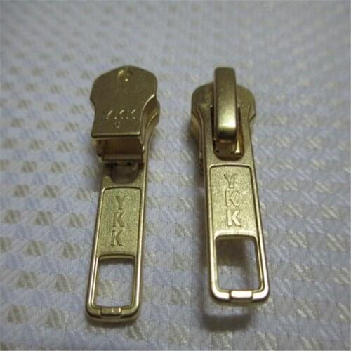 10pcs/lot 5# YKK metal zipper slipper slipper head pull head green bronze ancient silver gold copper instant repair