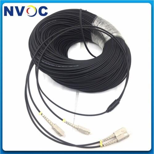 2Core 50M LC/SC/ST/FC SM MM OM1 OM2 62.5/125 50/125 2C LC/UPC-LC/UPC SC-SC Outdoor Armored LSZH Fiber Optic Patch Cord Cable
