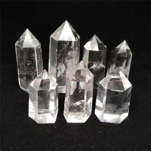 200g Clear Quartz Wand Transparent Crystal Tower Chakra Crystal Obelisk Healing Meditation Crystal Rock Quartz Point Home Decor