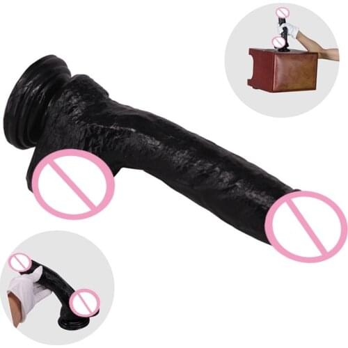 25cm Black Flesh Giant Realistic Dildo Artificial Dick Female Masturbator Big Huge Dildo With Suction Cup Sex Toys Women Massage