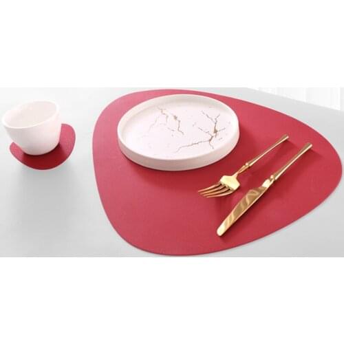 Hot 4 PCS Placemats for Table Waterproof Non-Slip Insulation Silicone Place Mat Set Nordic Style Christmas Coaster Cup Mat