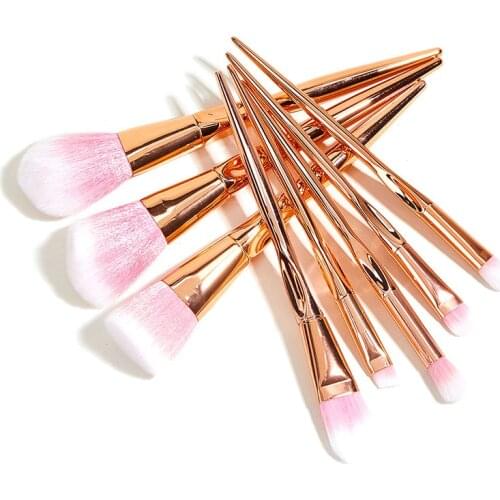8Pcs Makeup Brushes Set Cosmetic Foundation Powder Blush Eye Shadow Lip Blend Wooden Make Up Brush Tool Kit Heart