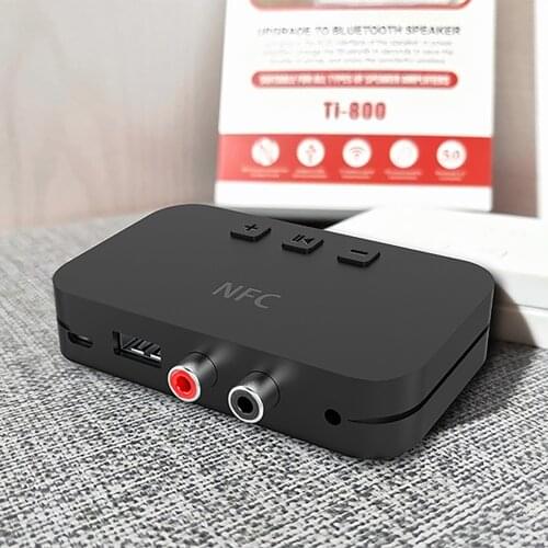 Bluetooth 5.0 Audio Receiver Adapter NFC 3.5mm RCA AUX Output Wireless Bluetooth Aux Stereo Receptor For Amplifier Speaker