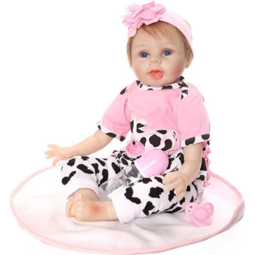 Boneca bebes Reborn 55cm soft Silicone reborn Baby Girl Dolls Real alive newborn doll toys gift