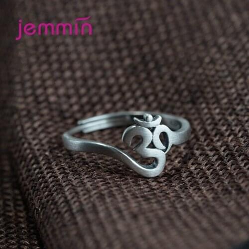 Buddhist Rings For Women Men India Outdoor Sport Women Men Ring Religious Symbol Jewelry 925 Sterling Silver Anillos Mujer