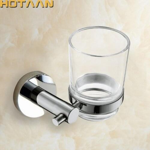 Cup & Tumbler Holder Solid Brass Wall Mounted Bathroom Accessories Product Chrome Color Square Cup Holder YT-10197