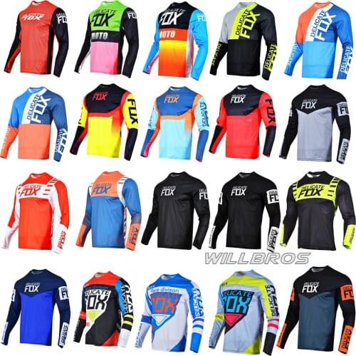 Motocross Racing Jersey Delicate Fox 180 360 Long Sleeve Mountain Bicycle Cycling Motor Downhill Bike Summer Offroad T-shirt Men