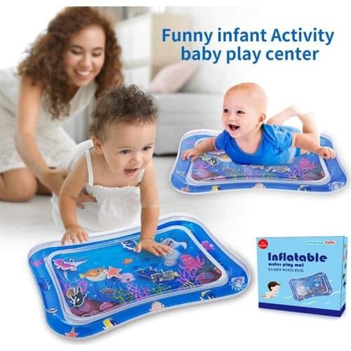 ZK50 Early Education Infant Toddler Baby Water Mat Toys Baby Summer Inflatable Water Mat Safety Cushion Ice Play Mat Kids Gift