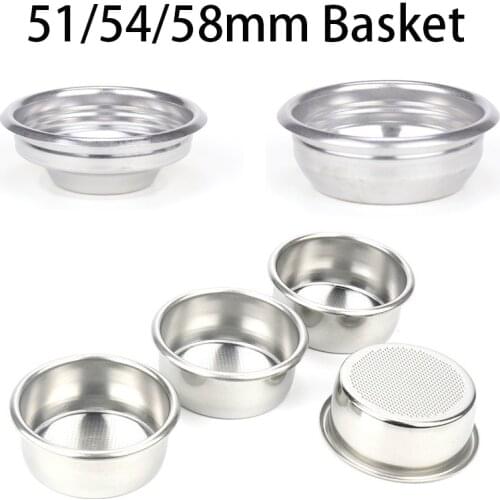 51/54/58mm Filter 1/2/4Cups Replacement Filter Basket for Coffee Bottomless Portafilter Espresso Machine Parts