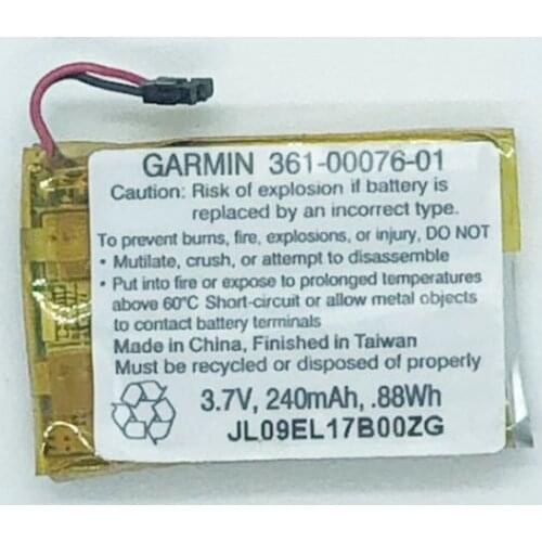 GeLar 3.7V 240mAh 0.88Wh replacement battery for Garmin 361-00076-01