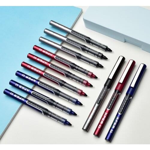 12PCS DELI Direct-fluid-roller Pen S657 Gel Pen 0.5mm Office Supplies Business Signature Pen
