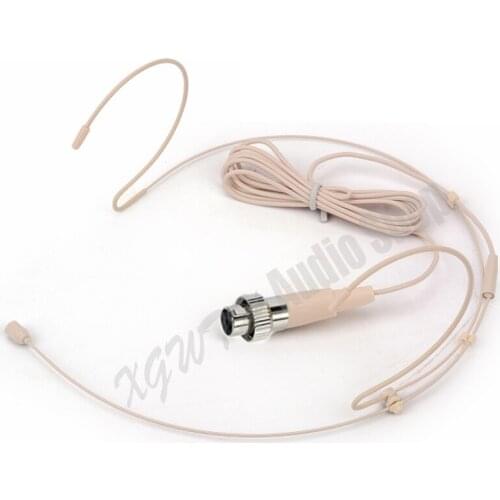 Headset Head-mounted Headworn Omidirectional Microphone Connector Mini XLR 4PIN Lock For Mipro
