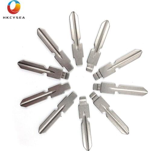 HKCYSEA 10 pcs/lot Metal Blank Uncut Flip KD Remote Key Blade Type #11 for Benz 126 124 W140 S320 4 Track Car Blank Replacement