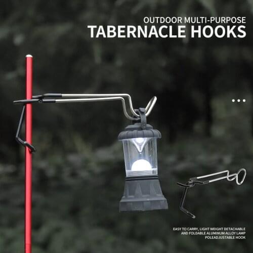 Camping Hook Hanger Stainles Steel Multifunction Non-Slip Lamp Hanger Outdoor Portable Camping Tent Accessorie Gancho De Camping