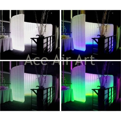 Inflatable party tent inflatable curved wall for selling with custom led