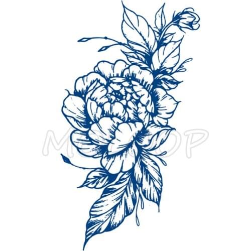 Juice Tattoo Sticker Rose Flower Plant Waterproof Temporary Makeup Fake Tatoo for Women Men New Style Lasting To 5 -15 Days