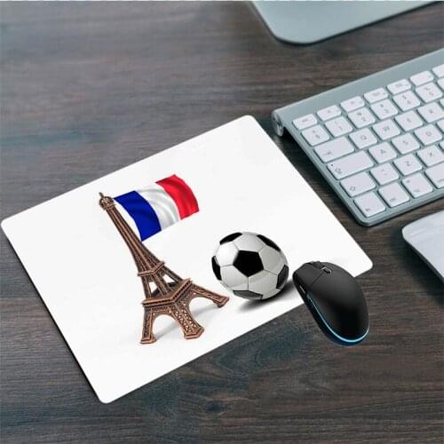 Mairuige Hot Sale France French Flag Mouse Pad Gaming Mousepad Small Size Desk Mats Non-slip Keyboard Pad22X18/25X20/25X29