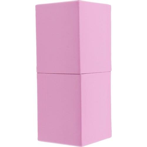 Portable Makeup Brush Holder With Cover - PU Leather Large Cosmetics Make Up Cup Organizer Storage Case