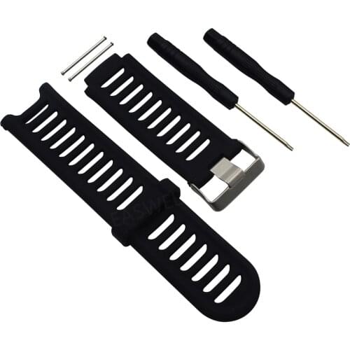 Silicone Accessory Watch Band Wrist Strap + Tool Kit For Garmin Forerunner 910XT